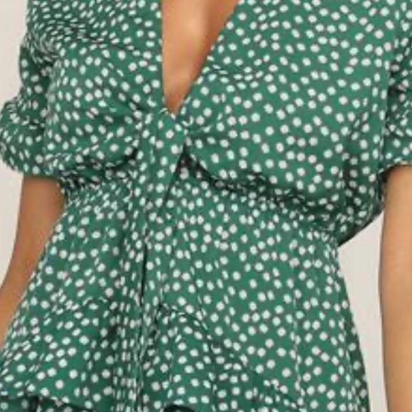 Last One▪️Cassie Mini Green Dress - Picture 3 of 9